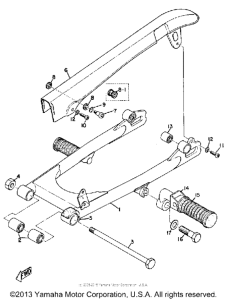 YAS1C Rear arm - chain case