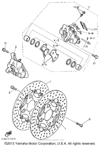 FZR400A Передний суппорт