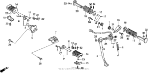 CMX250C Подножки