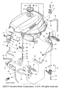 FZR1000F Топливный бак