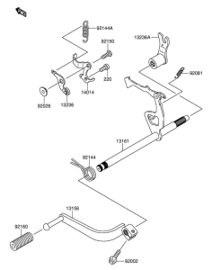 DR-Z110 Переключатель передач