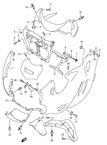 GSX600 Cowling body installation parts
