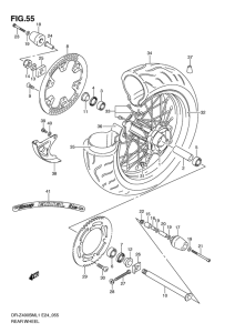 DR-Z400 Rear wheel complete assy