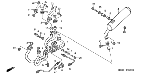 VFR800 Глушитель