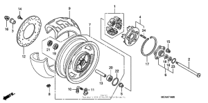 VTX1300T Переднее колесо
