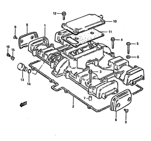 GSX750 Крышка головки цилиндров