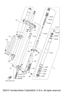YZ85D Передняя вилка