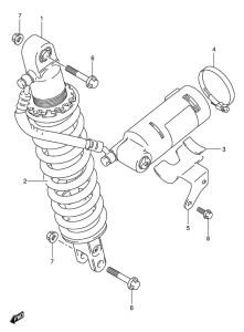 DR350 Задние амортизаторы