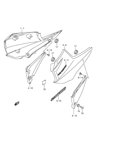 GSX1400 Обтекатель задний