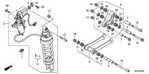 GL1800 (ABS) Rear cushion