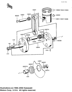 KD80 Crankshaft / piston / rotary valve