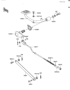KZ1000 Педаль тормоза
