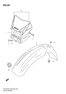 DR-Z400 Переднее крыло