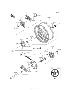 ZX1400 Заднее колесо и цепь