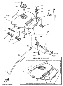 TZR125 Топливный бак