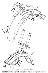 YZ80B Front fender - rear fender