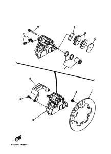 YZ125 YZ125F Задний суппорт