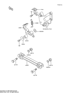 ZX600 Педаль тормоза