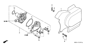 VT750CA Водяная помпа