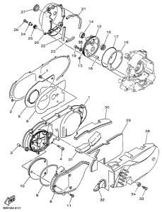 YP125 Крышка картера двигателя
