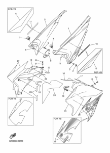 WR250X Боковая крышка
