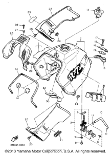 XT600EBC Топливный бак