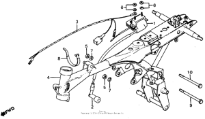 Z50R Frame + ignition coil + wire harness