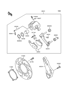 ZX400 Задний тормоз