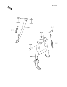 ZX600 Подножка