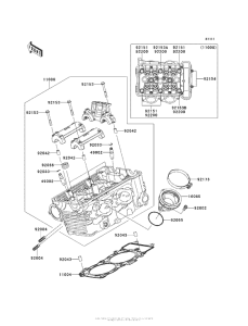KLE650 Головка цилиндров