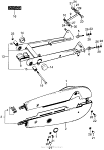 C70 Swingarm + chain case