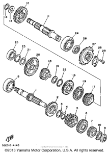 XT350N Трансмиссия