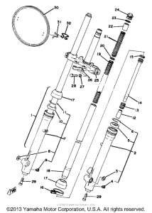 YZ80F Передняя вилка