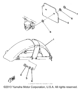 TZ250G Крыло переднее и задние