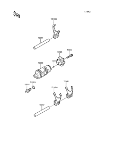 KL650 Валы и вилки переключения передач