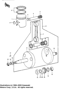 KX400 Crankshaft / piston