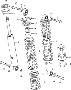XL250 Задние амортизаторы