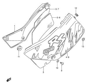 DR650 Обтекатель задний