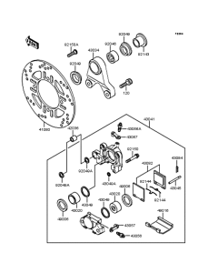 ZX400 Задний тормоз