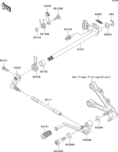 ZX600 Механизм переключения передач