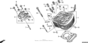 VT750C2B Передняя головка цилиндров
