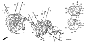 XL700V (ABS) Картер двигателя