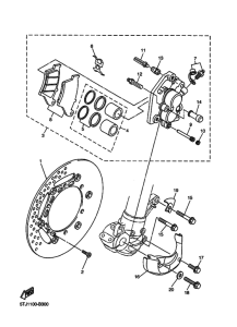 WR250F Передний суппорт