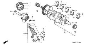 CBF600 (Naked) Crankshaft / piston