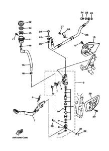 XT660R 25KW Задний тормозной цилиндр