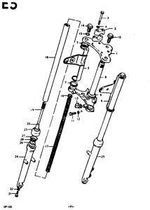 GP100 Вилка передней оси