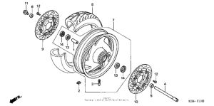 VTX1800C Переднее колесо