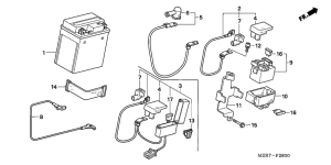 CBF600 (Naked) Аккумулятор