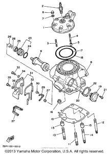 WR250Z Cylinder head - cylinder