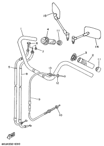 XV535 Manubrio . cable